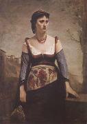 Jean Baptiste Camille  Corot Agostina (mk11) oil painting reproduction
